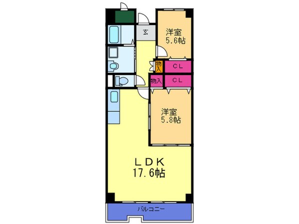 戴慶カーサグラシアの物件間取画像